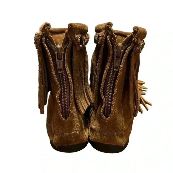 Minnitonka 293 Hightop Fringe Moccasin Boots Size 6 - Picture 3 of 8